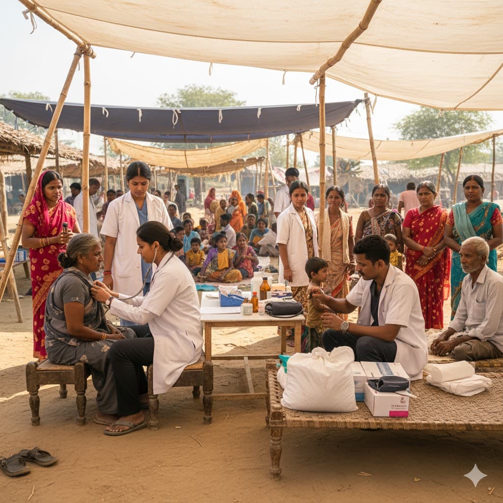 Medical camp in rural area